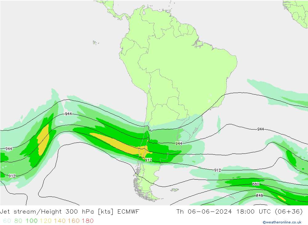 Straalstroom ECMWF do 06.06.2024 18 UTC