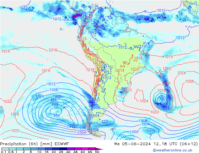 Z500/Rain (+SLP)/Z850 ECMWF St 05.06.2024 18 UTC