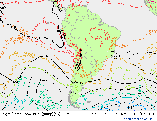 Z500/Regen(+SLP)/Z850 ECMWF vr 07.06.2024 00 UTC