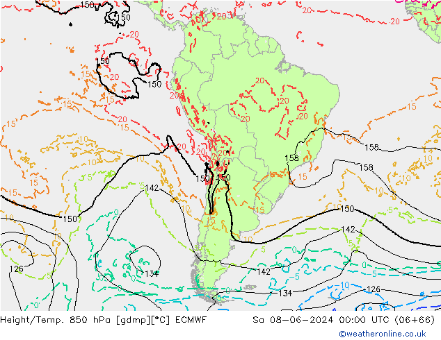 Z500/Rain (+SLP)/Z850 ECMWF So 08.06.2024 00 UTC