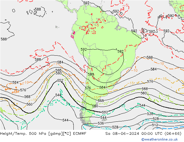 Z500/Rain (+SLP)/Z850 ECMWF So 08.06.2024 00 UTC