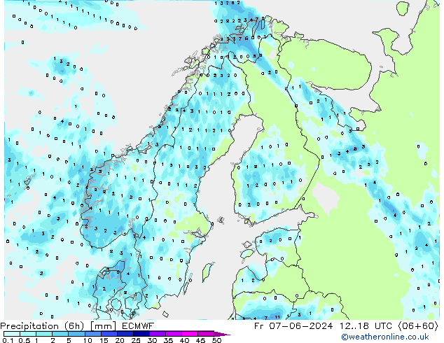 Z500/Rain (+SLP)/Z850 ECMWF Fr 07.06.2024 18 UTC