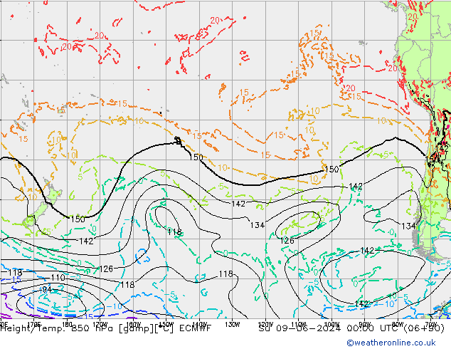 Z500/Rain (+SLP)/Z850 ECMWF  09.06.2024 00 UTC