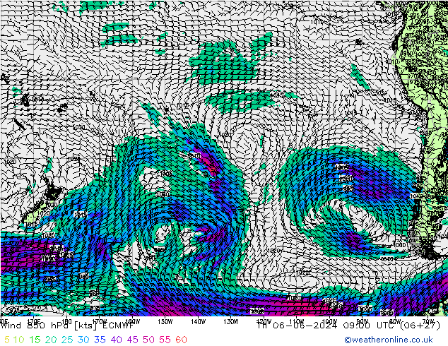 Wind 850 hPa ECMWF do 06.06.2024 09 UTC