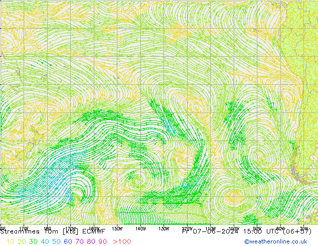 Stroomlijn 10m ECMWF vr 07.06.2024 15 UTC