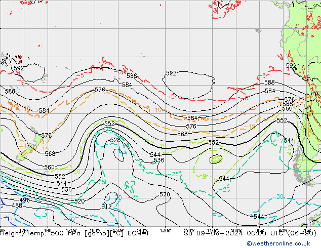 Z500/Rain (+SLP)/Z850 ECMWF  09.06.2024 00 UTC