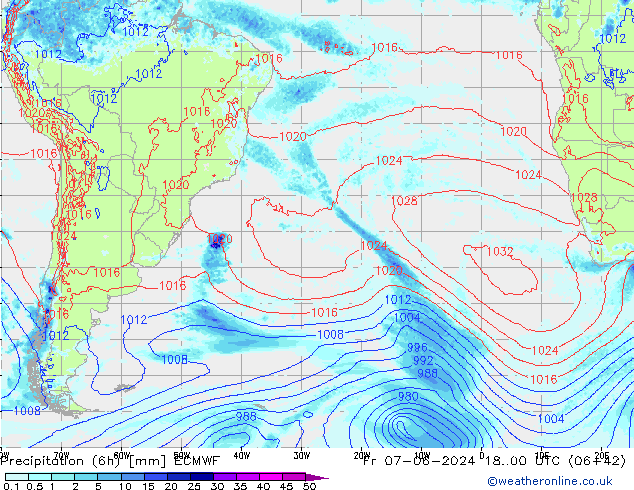 Z500/Yağmur (+YB)/Z850 ECMWF Cu 07.06.2024 00 UTC