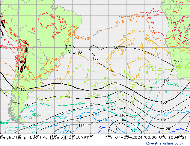 Z500/Yağmur (+YB)/Z850 ECMWF Cu 07.06.2024 00 UTC