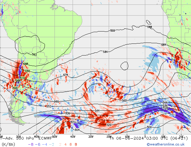 T-Adv. 500 hPa ECMWF  06.06.2024 03 UTC