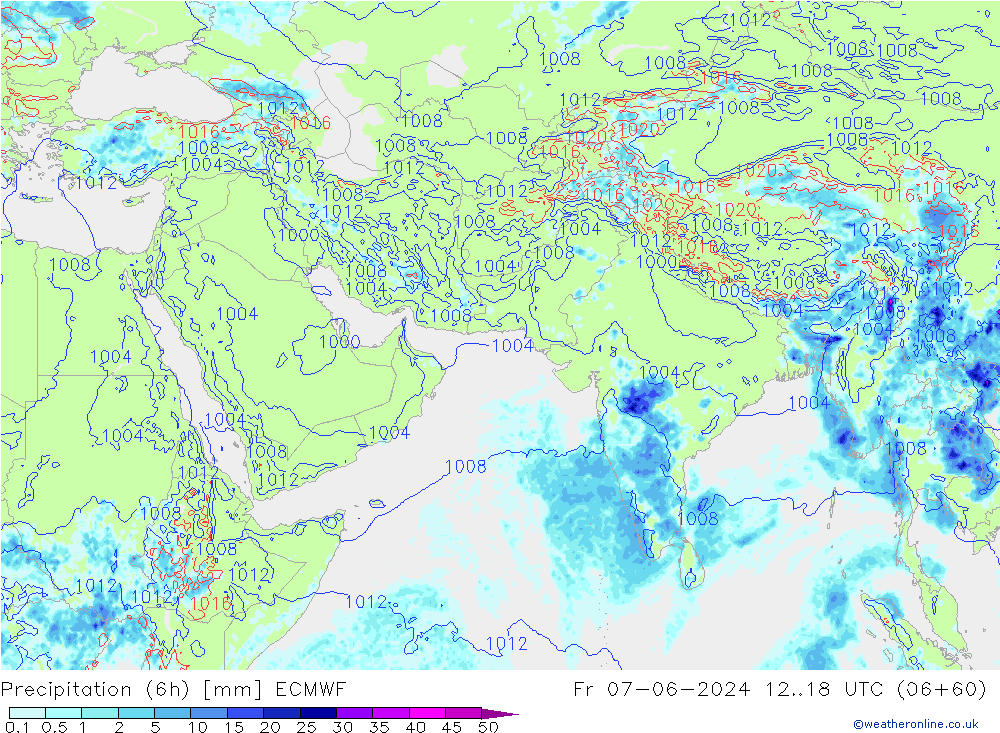 Z500/Rain (+SLP)/Z850 ECMWF Sex 07.06.2024 18 UTC