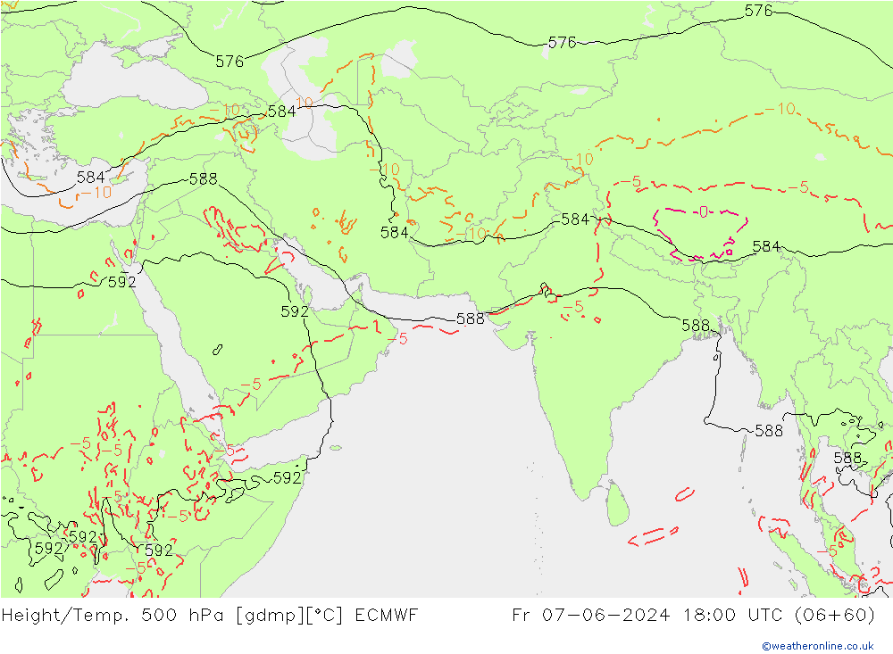 Z500/Rain (+SLP)/Z850 ECMWF Sex 07.06.2024 18 UTC