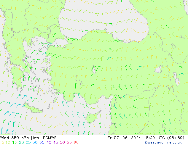 Vent 850 hPa ECMWF ven 07.06.2024 18 UTC