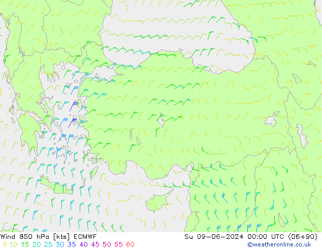 Wind 850 hPa ECMWF Ne 09.06.2024 00 UTC