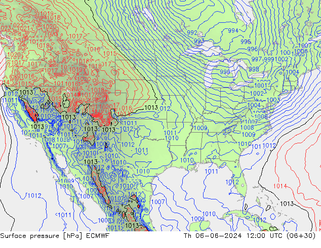 Yer basıncı ECMWF Per 06.06.2024 12 UTC