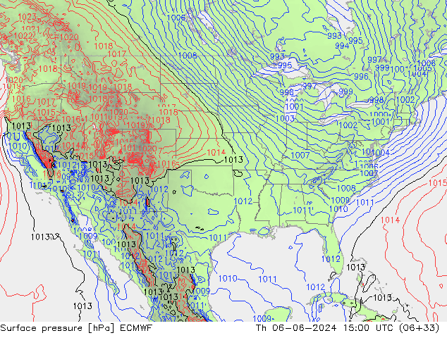 Yer basıncı ECMWF Per 06.06.2024 15 UTC