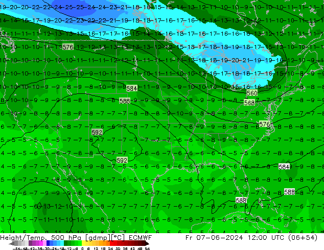 Z500/Yağmur (+YB)/Z850 ECMWF Cu 07.06.2024 12 UTC