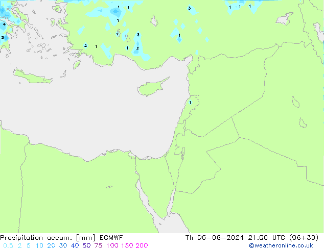 Précipitation accum. ECMWF jeu 06.06.2024 21 UTC