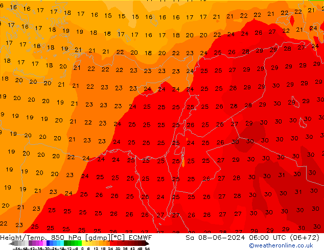 Z500/Rain (+SLP)/Z850 ECMWF Sa 08.06.2024 06 UTC