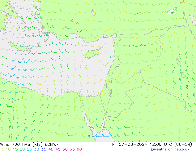 Wind 700 hPa ECMWF vr 07.06.2024 12 UTC