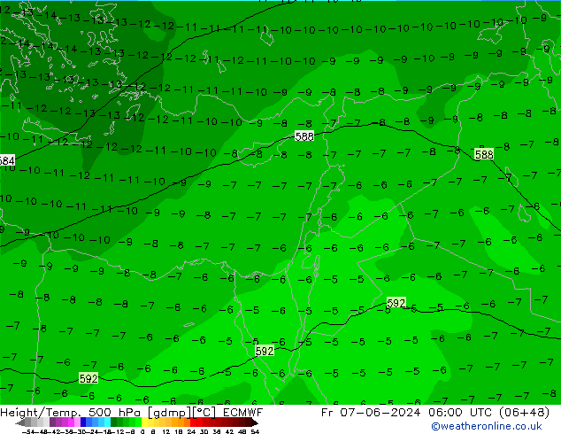 Z500/Rain (+SLP)/Z850 ECMWF pt. 07.06.2024 06 UTC