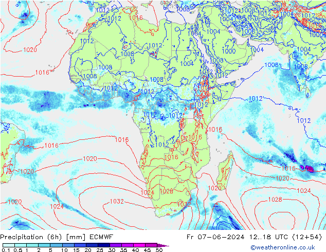 Z500/Rain (+SLP)/Z850 ECMWF Fr 07.06.2024 18 UTC