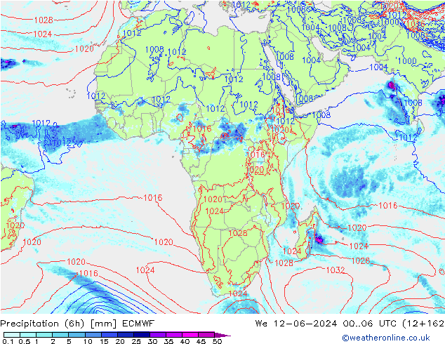 Z500/Rain (+SLP)/Z850 ECMWF ср 12.06.2024 06 UTC