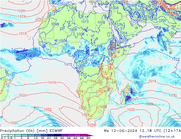 Z500/Rain (+SLP)/Z850 ECMWF mer 12.06.2024 18 UTC