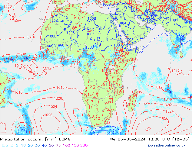 Precipitation accum. ECMWF St 05.06.2024 18 UTC