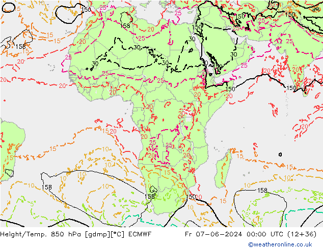 Z500/Rain (+SLP)/Z850 ECMWF Fr 07.06.2024 00 UTC