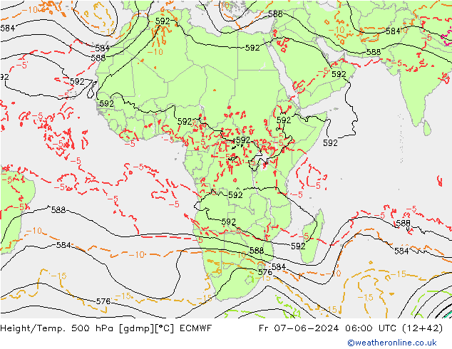 Z500/Rain (+SLP)/Z850 ECMWF ven 07.06.2024 06 UTC