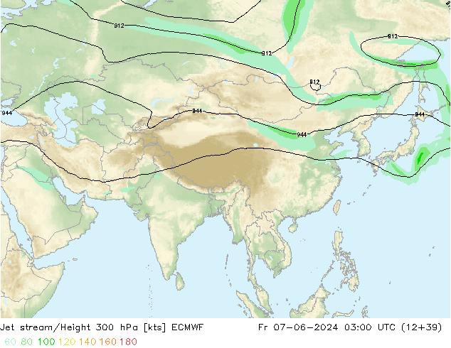 Courant-jet ECMWF ven 07.06.2024 03 UTC