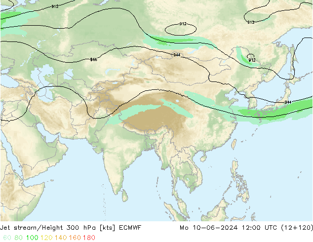 Straalstroom ECMWF ma 10.06.2024 12 UTC