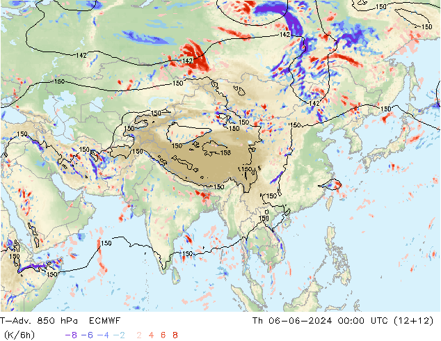 T-Adv. 850 hPa ECMWF Per 06.06.2024 00 UTC