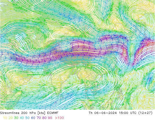 Streamlines 200 hPa ECMWF Th 06.06.2024 15 UTC