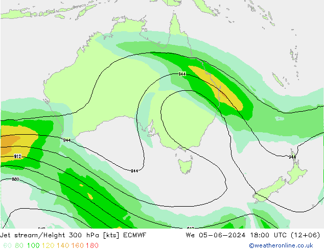 Corrente a getto ECMWF mer 05.06.2024 18 UTC