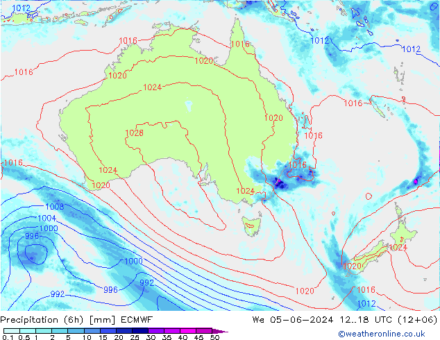 Z500/Rain (+SLP)/Z850 ECMWF mié 05.06.2024 18 UTC