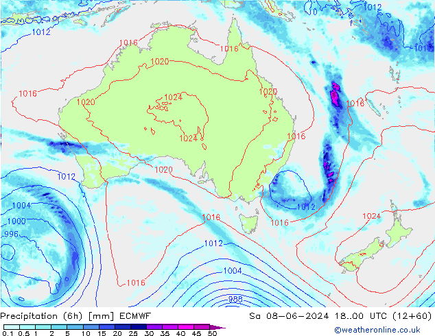 Z500/Rain (+SLP)/Z850 ECMWF sáb 08.06.2024 00 UTC