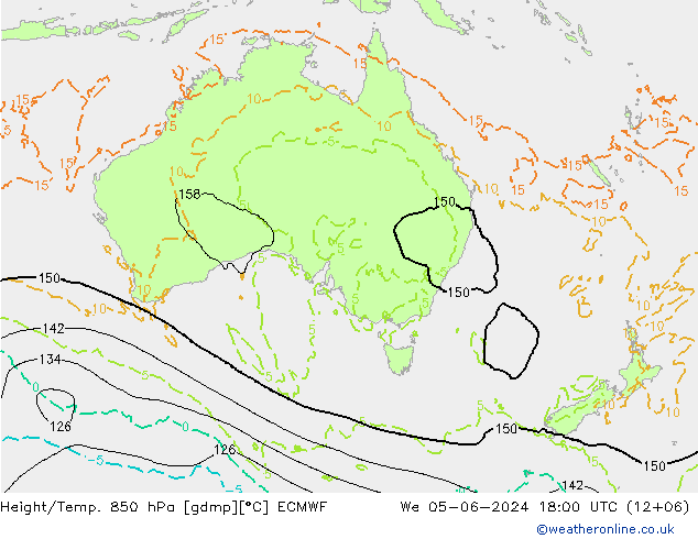 Z500/Rain (+SLP)/Z850 ECMWF mié 05.06.2024 18 UTC