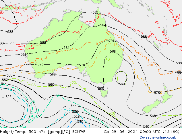 Z500/Rain (+SLP)/Z850 ECMWF sáb 08.06.2024 00 UTC