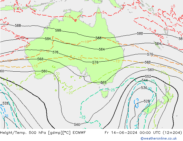 Z500/Rain (+SLP)/Z850 ECMWF vie 14.06.2024 00 UTC