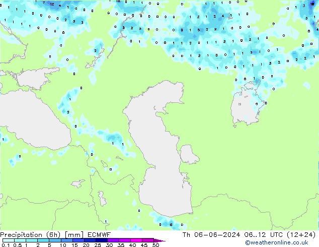 Z500/Rain (+SLP)/Z850 ECMWF чт 06.06.2024 12 UTC