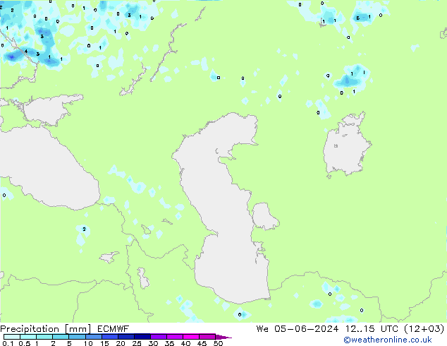 Srážky ECMWF St 05.06.2024 15 UTC