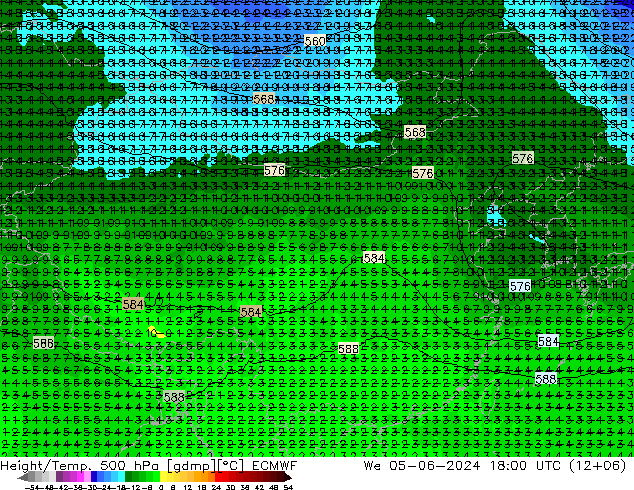 Z500/Rain (+SLP)/Z850 ECMWF  05.06.2024 18 UTC