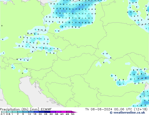 Z500/Yağmur (+YB)/Z850 ECMWF Per 06.06.2024 06 UTC