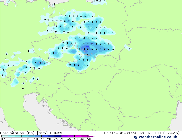 Z500/Rain (+SLP)/Z850 ECMWF пт 07.06.2024 00 UTC