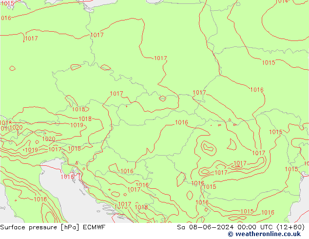 Yer basıncı ECMWF Cts 08.06.2024 00 UTC