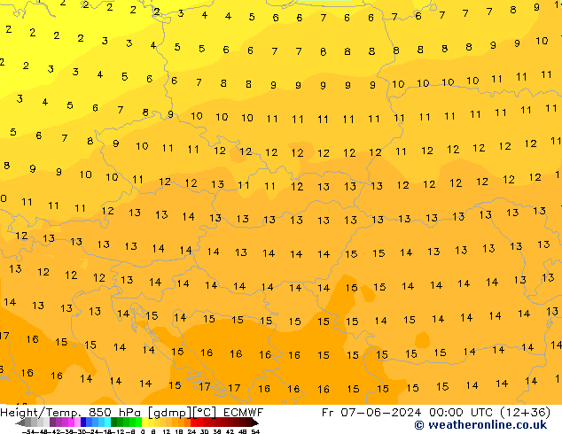 Z500/Rain (+SLP)/Z850 ECMWF пт 07.06.2024 00 UTC