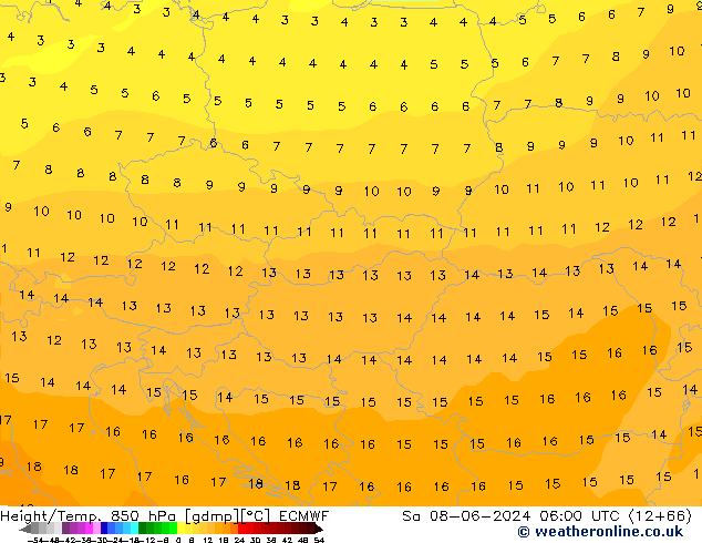 Z500/Rain (+SLP)/Z850 ECMWF Sa 08.06.2024 06 UTC