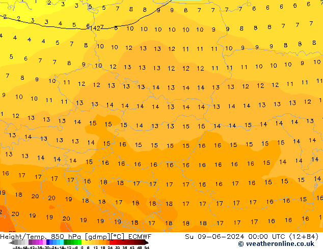 Z500/Rain (+SLP)/Z850 ECMWF Su 09.06.2024 00 UTC