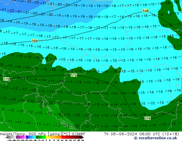 Z500/Yağmur (+YB)/Z850 ECMWF Per 06.06.2024 06 UTC